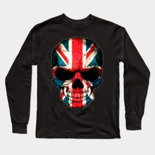 British Flag Skull Long Sleeve T-Shirt